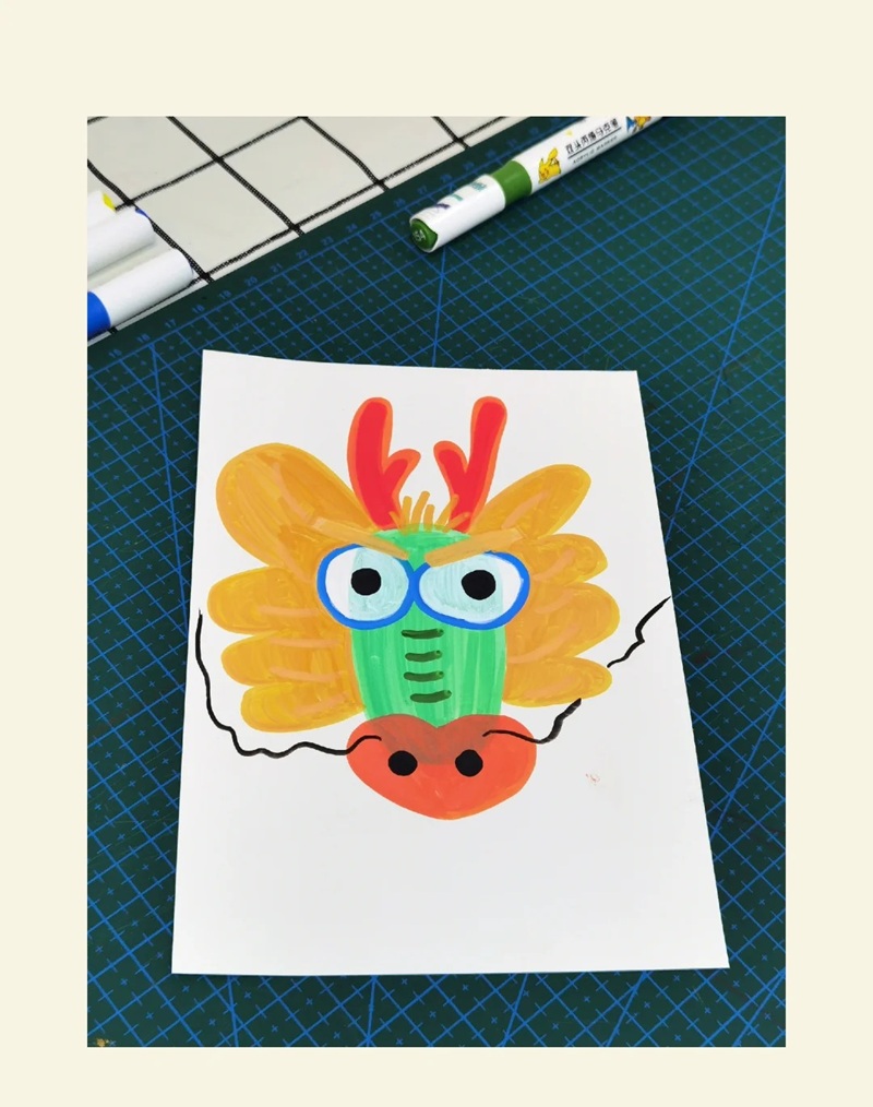 vẽ đầu rồng 5