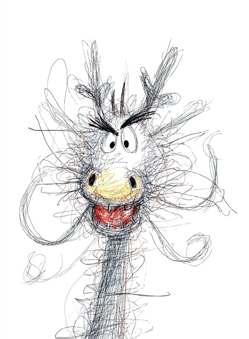 vẽ đầu rồng 9