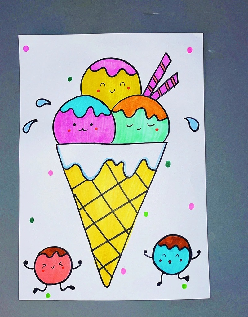 vẽ đồ ăn chibi 14