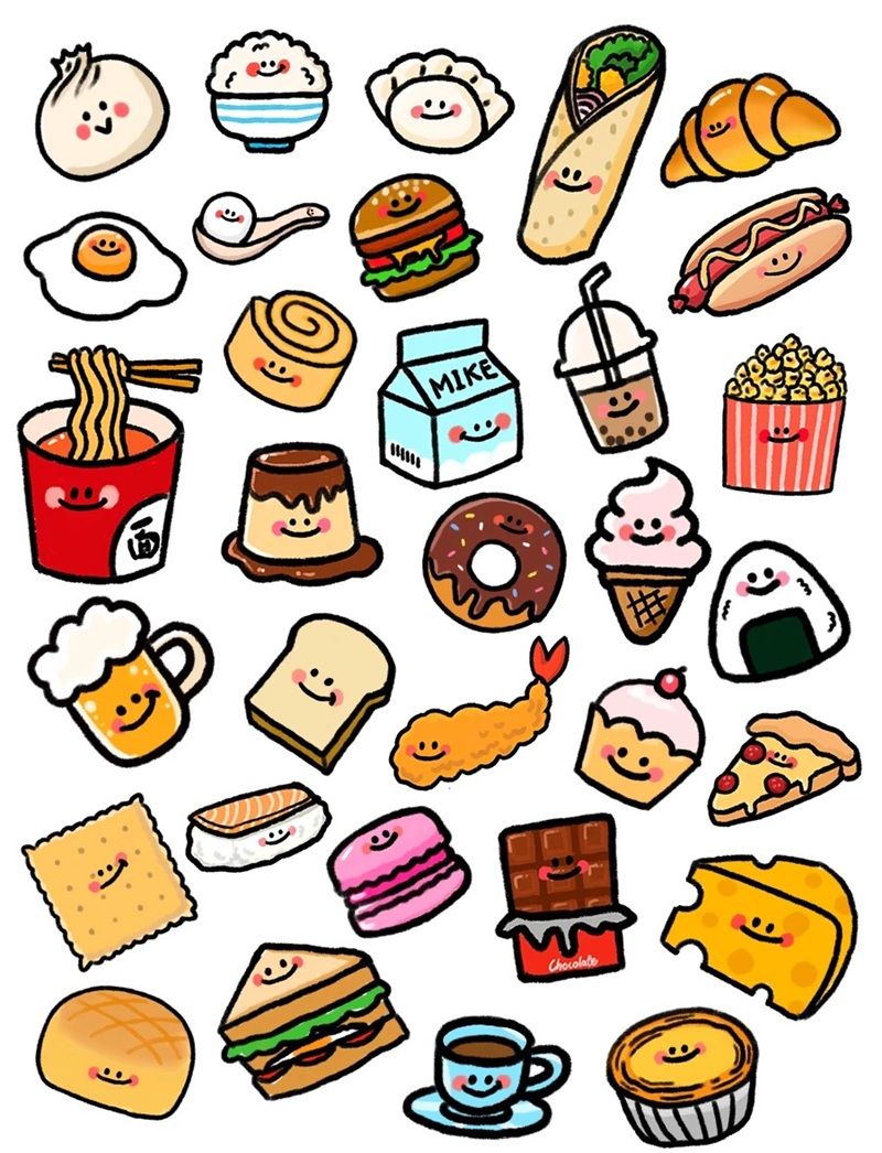 vẽ đồ ăn chibi 17