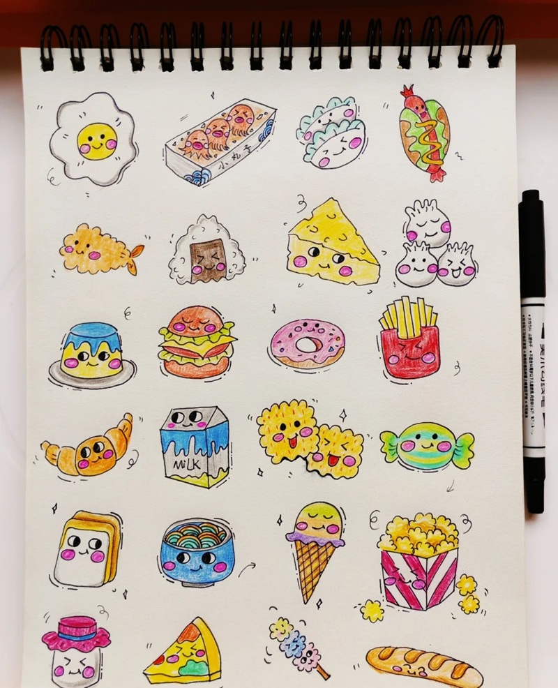 vẽ đồ ăn chibi 23