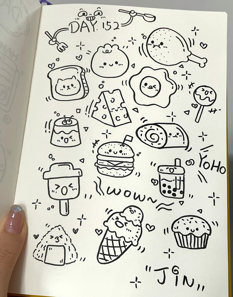 vẽ đồ ăn chibi 24