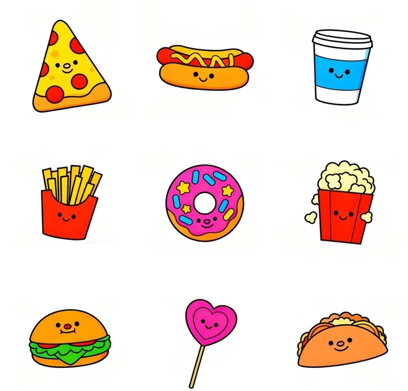 vẽ đồ ăn chibi 28