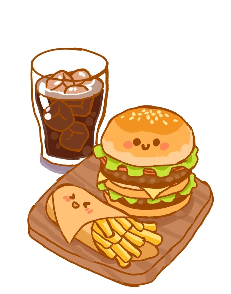 vẽ đồ ăn chibi 4