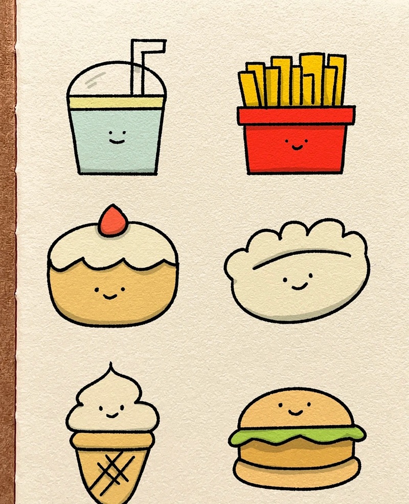 vẽ đồ ăn chibi 6