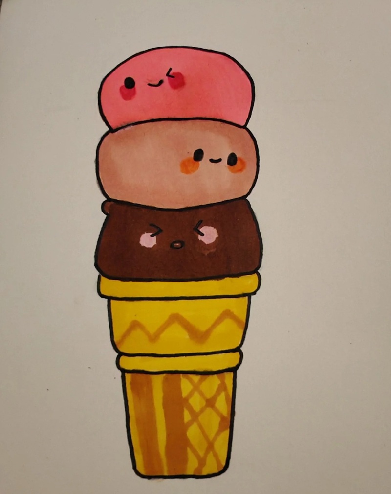 vẽ đồ ăn chibi 9