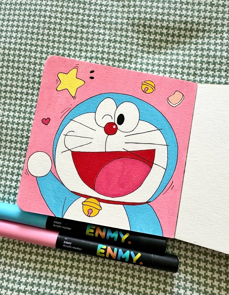 vẽ doraemon chibi​ 13
