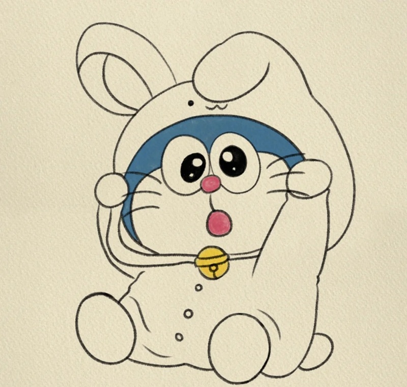 vẽ doraemon chibi​ 20