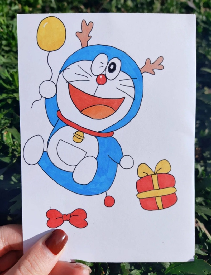 vẽ doraemon chibi​ 24