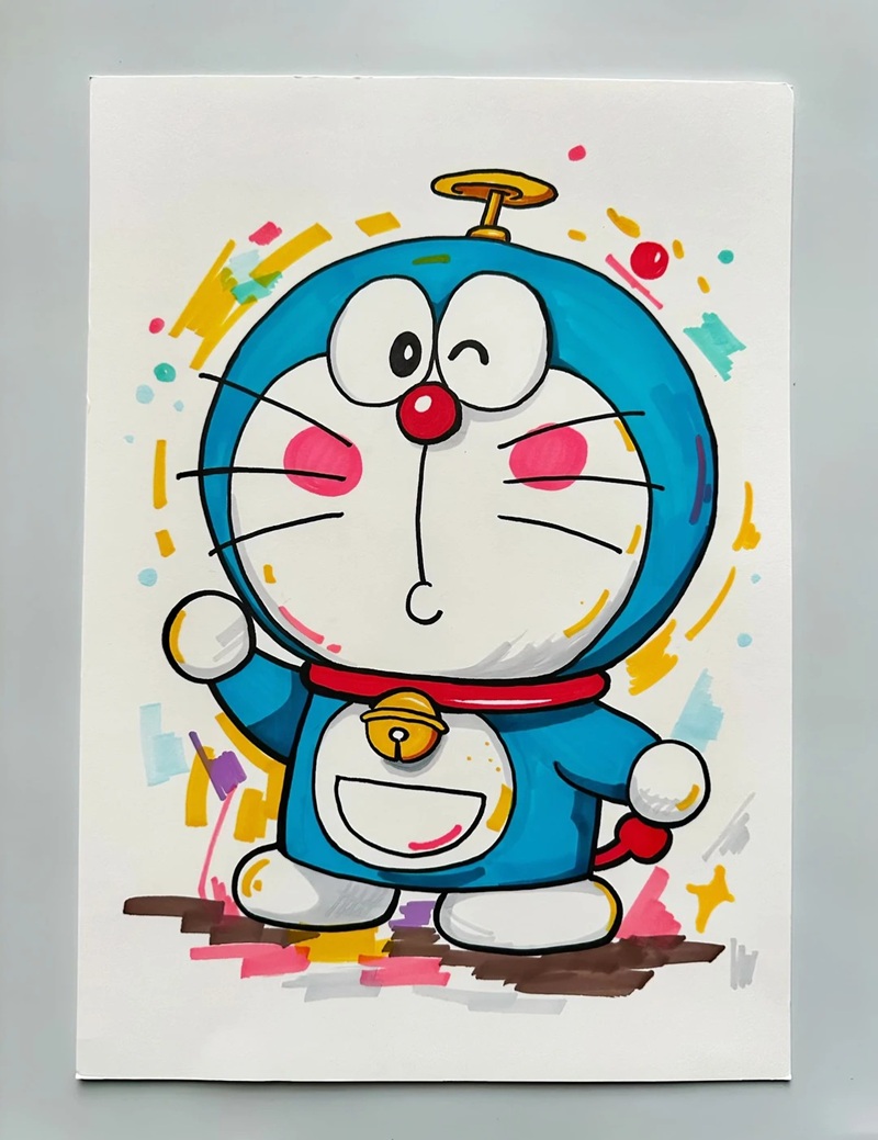 vẽ doraemon chibi​ 3