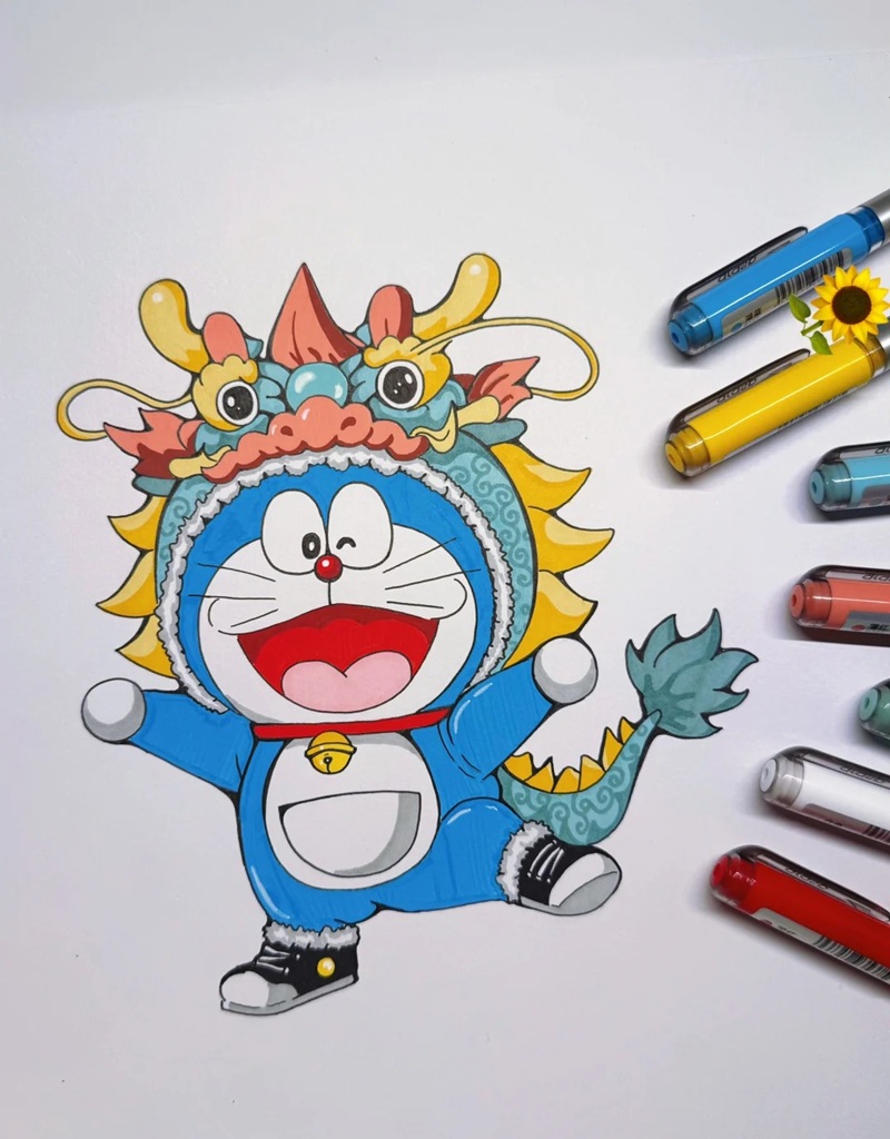 vẽ doraemon chibi​ 38