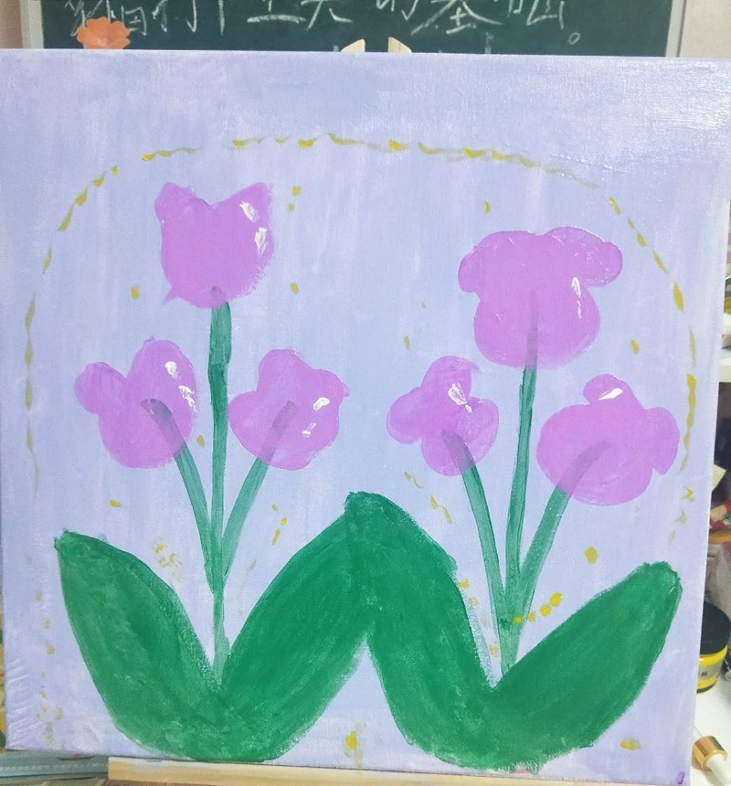 vẽ hoa tulip đơn giản​ 16