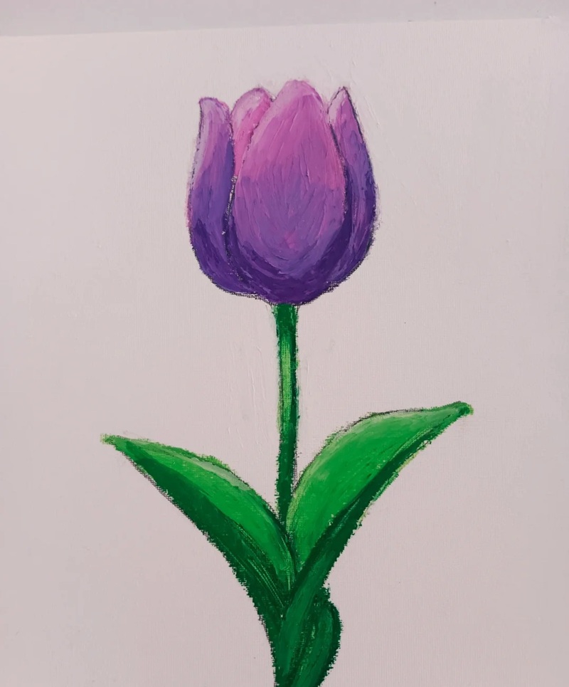 vẽ hoa tulip đơn giản​ 22