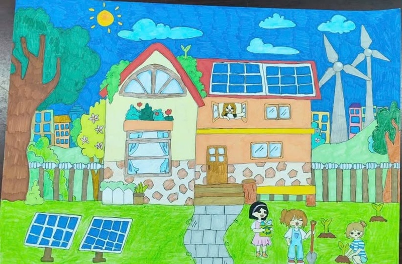 vẽ ngôi nhà lớp 6​ 10