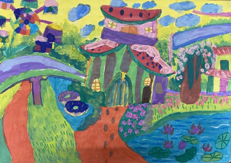 vẽ ngôi nhà lớp 6​ 11