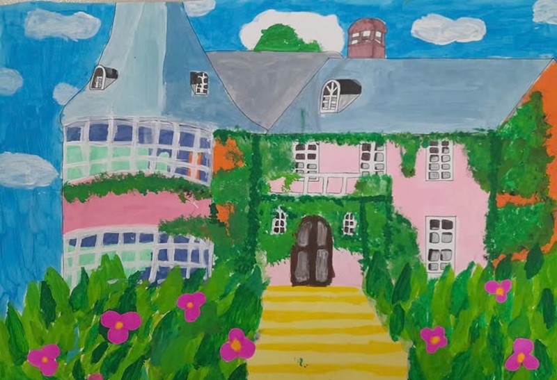 vẽ ngôi nhà lớp 6​ 13