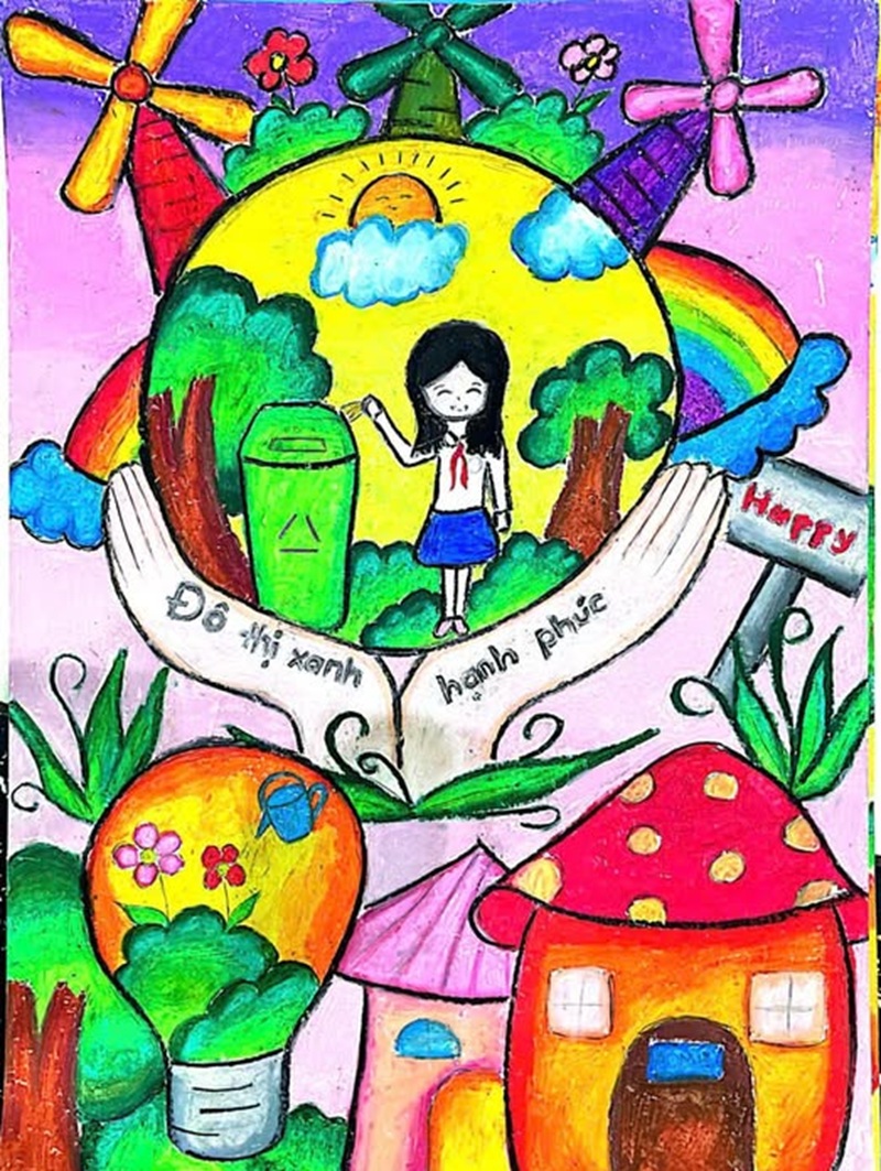 vẽ ngôi nhà lớp 6​ 14