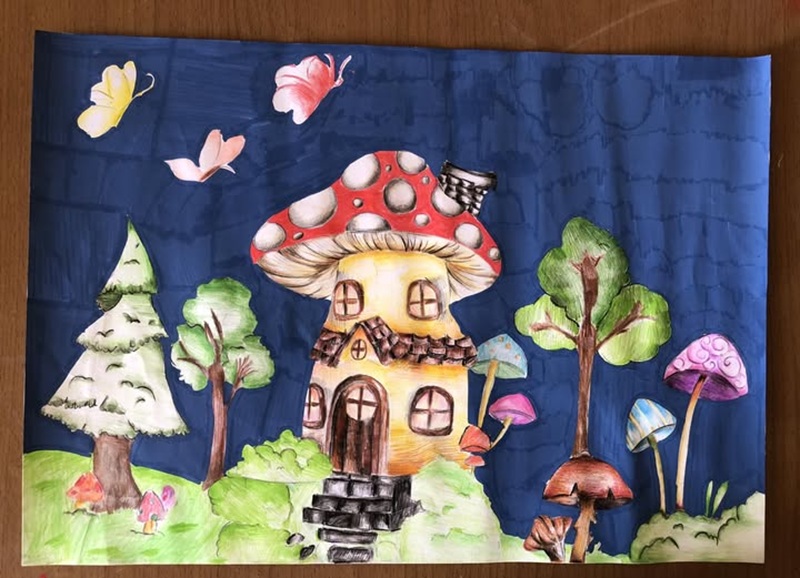 vẽ ngôi nhà lớp 6​ 15