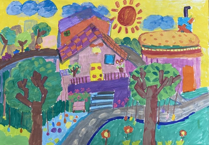 vẽ ngôi nhà lớp 6​ 18