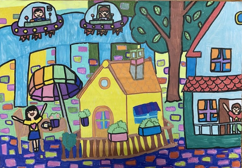 vẽ ngôi nhà lớp 6​ 19