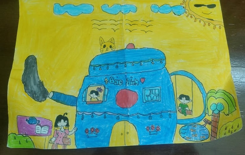 vẽ ngôi nhà lớp 6​ 2