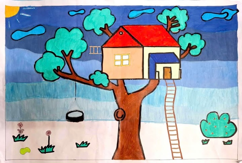 vẽ ngôi nhà lớp 6​ 28