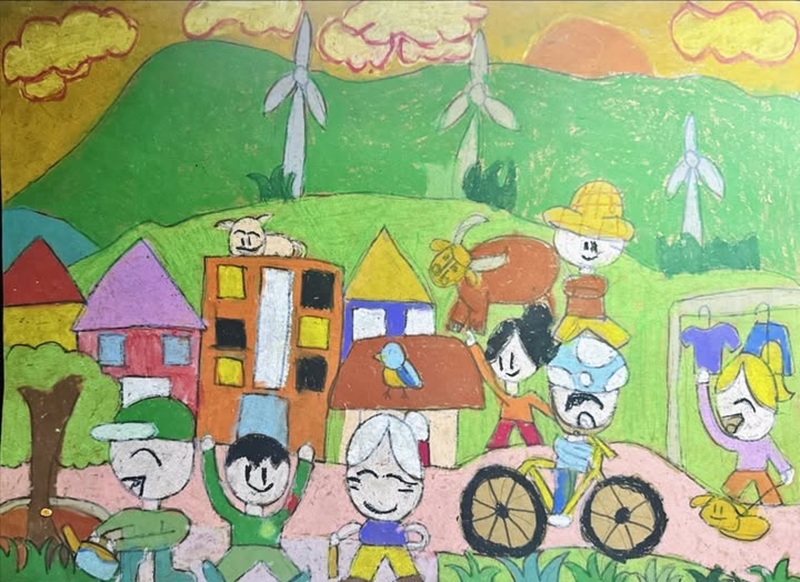 vẽ ngôi nhà lớp 6​ 3