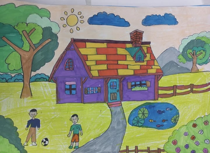 vẽ ngôi nhà lớp 6​ 33