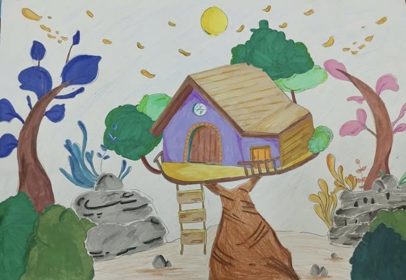 vẽ ngôi nhà lớp 6​ 37