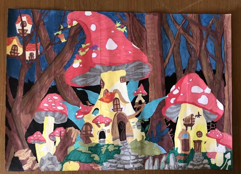 vẽ ngôi nhà lớp 6​ 6