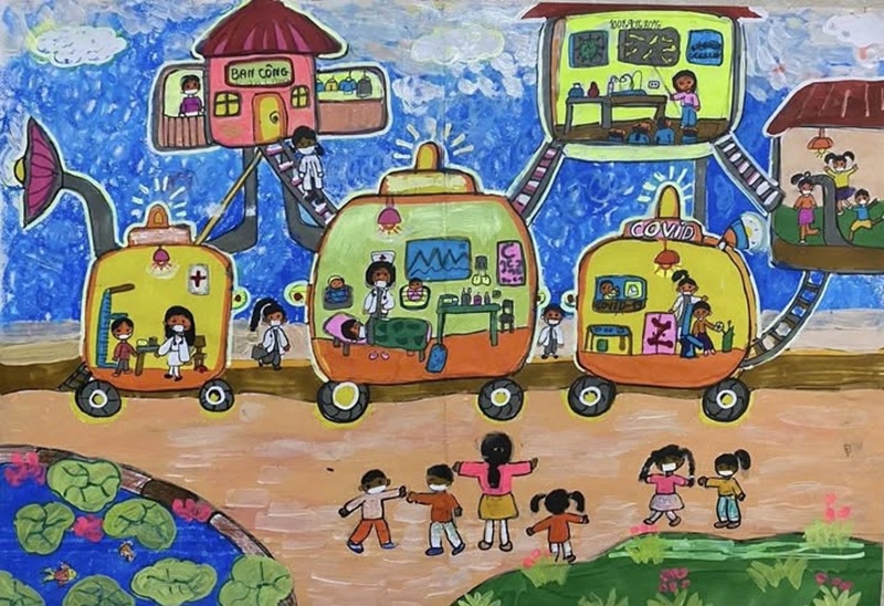 vẽ ngôi nhà lớp 6​ 8