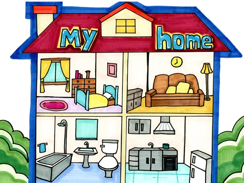 vẽ ngôi nhà mơ ước​ 1