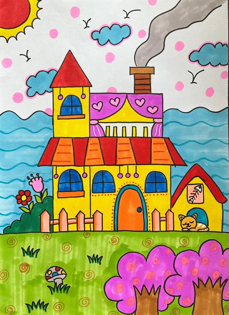 vẽ ngôi nhà mơ ước​ 14