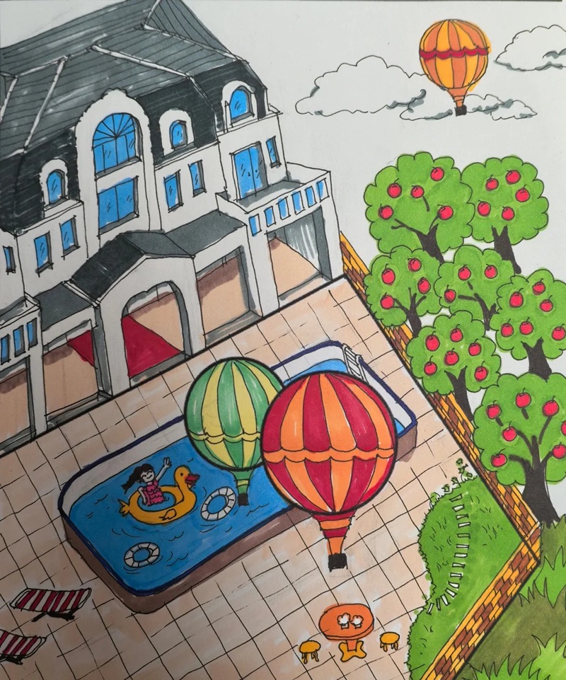 vẽ ngôi nhà mơ ước​ 3