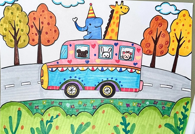 vẽ ô tô mơ ước đơn giản đẹp 12