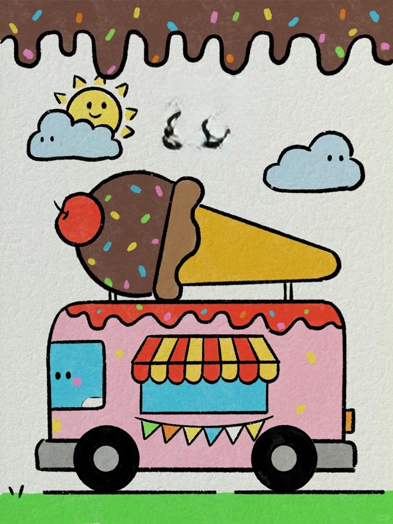 vẽ ô tô mơ ước đơn giản đẹp 15