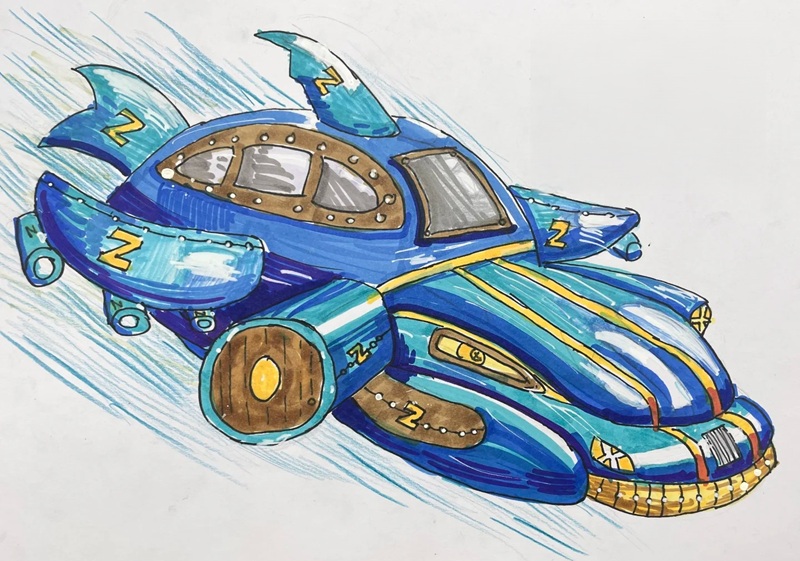 vẽ ô tô mơ ước đơn giản đẹp 19