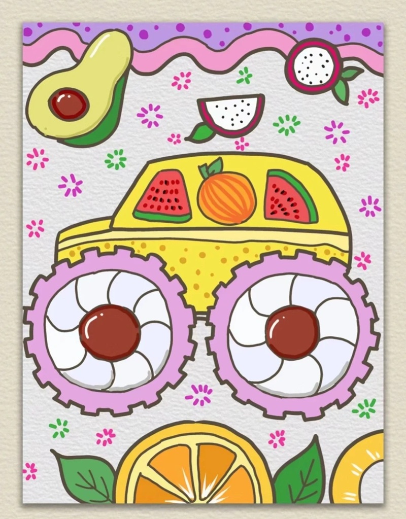 vẽ ô tô mơ ước đơn giản đẹp 27