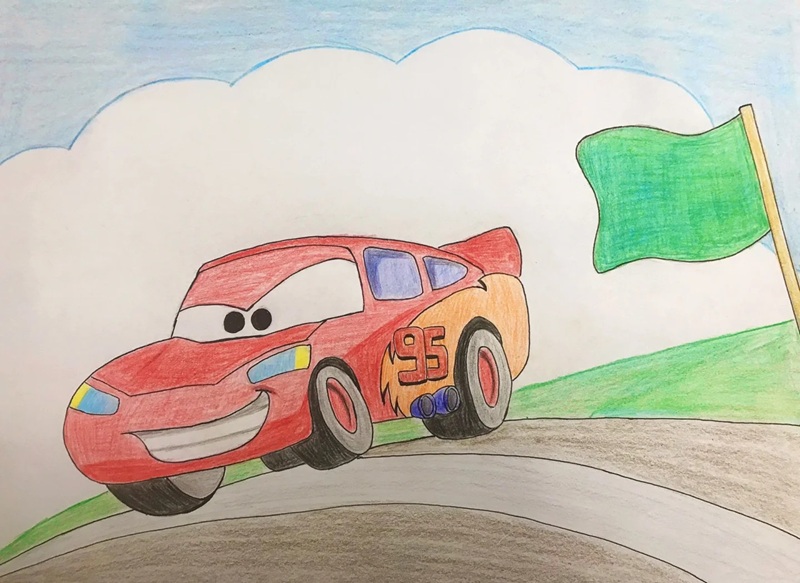 vẽ ô tô mơ ước đơn giản đẹp 32