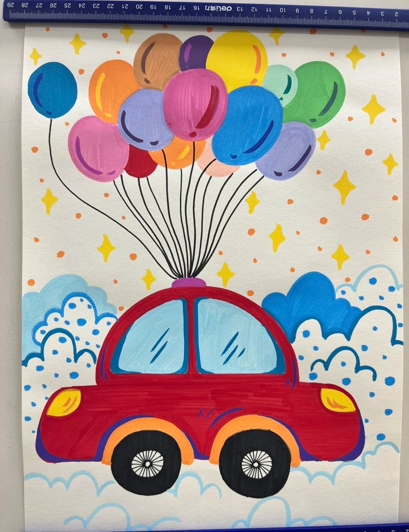 vẽ ô tô mơ ước đơn giản đẹp 5