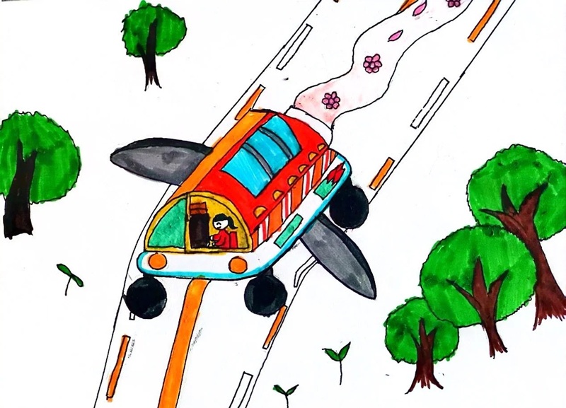 vẽ ô tô mơ ước đơn giản đẹp 7