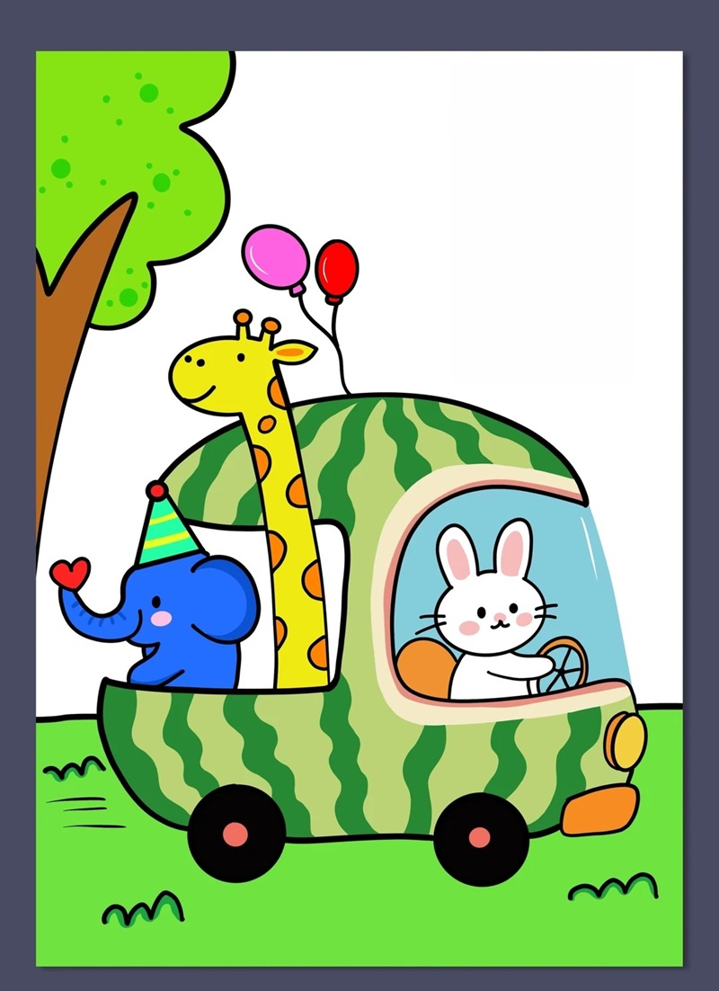 vẽ ô tô mơ ước đơn giản đẹp 9