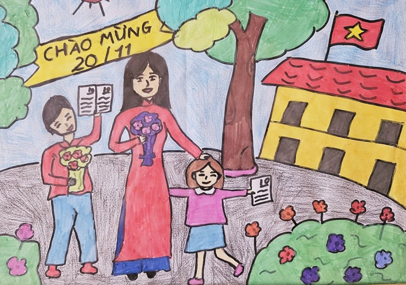 vẽ tranh 20 11 chibi 8