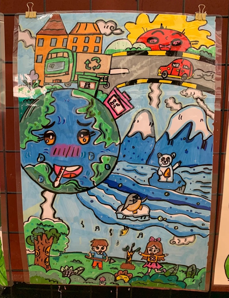 vẽ tranh bảo vệ môi trường bằng giấy a4 25