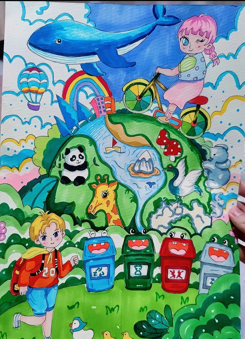 vẽ tranh bảo vệ môi trường bằng giấy a4 33