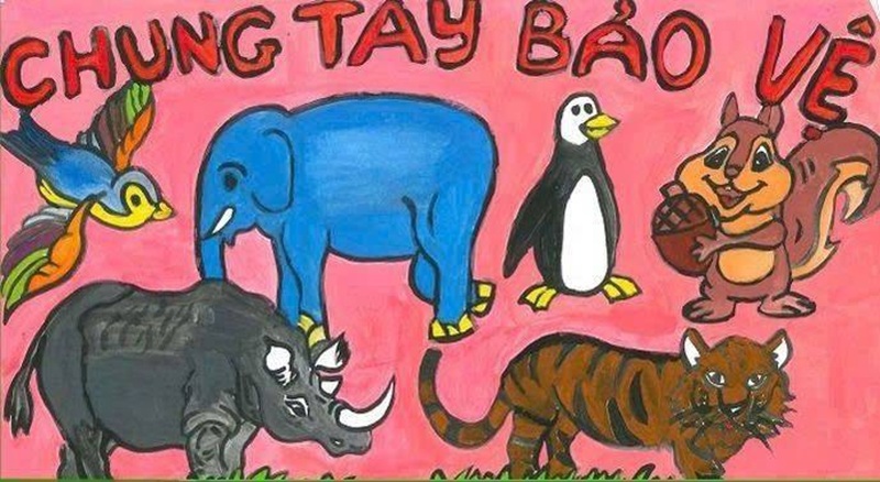 vẽ tranh bảo vệ môi trường bằng giấy a4 4