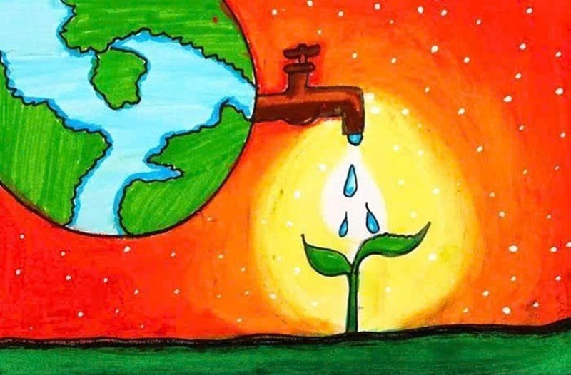 vẽ tranh bảo vệ môi trường bằng giấy a4 6