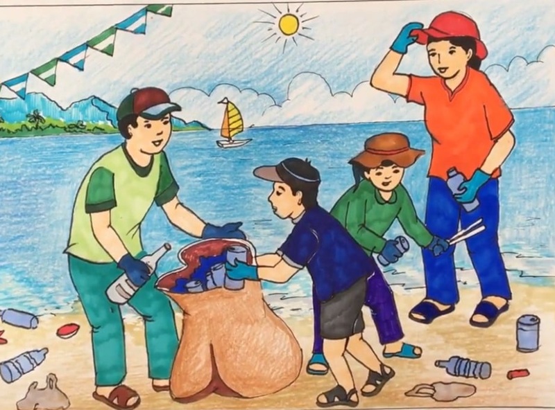 vẽ tranh bảo vệ môi trường biển 1
