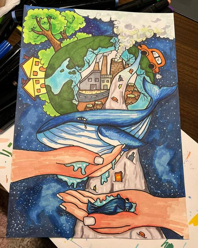 vẽ tranh bảo vệ môi trường biển 15