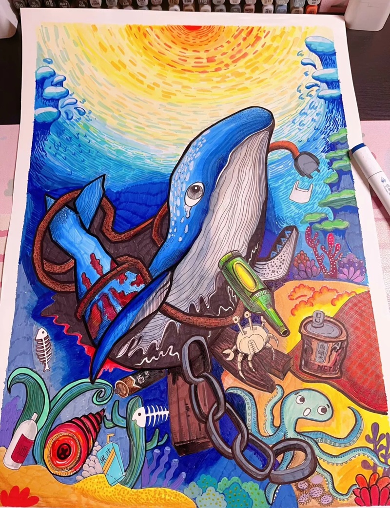 vẽ tranh bảo vệ môi trường biển 19